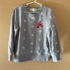 Gray Rockets of Awesome sweatshirt with Red “A” and daisies